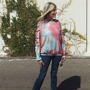 Blue Buttercup Tie-dyed Soft Sweatshirt Small